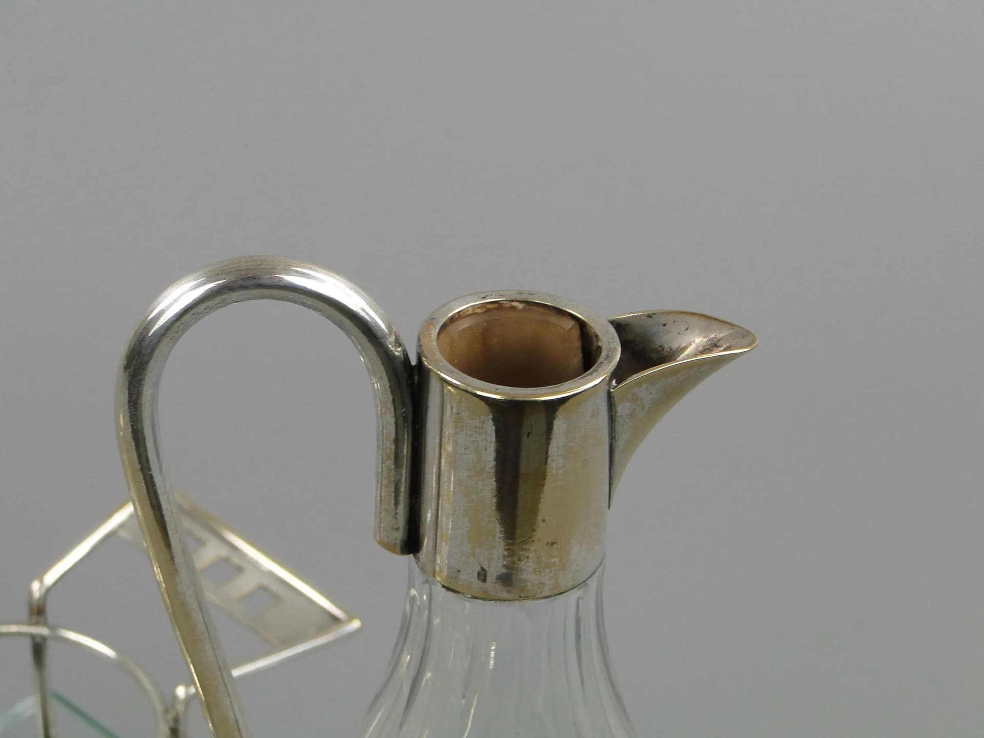 Serwis likierowy art déco, przezroczysty, kryształ, Austria, lata 20. - 11568