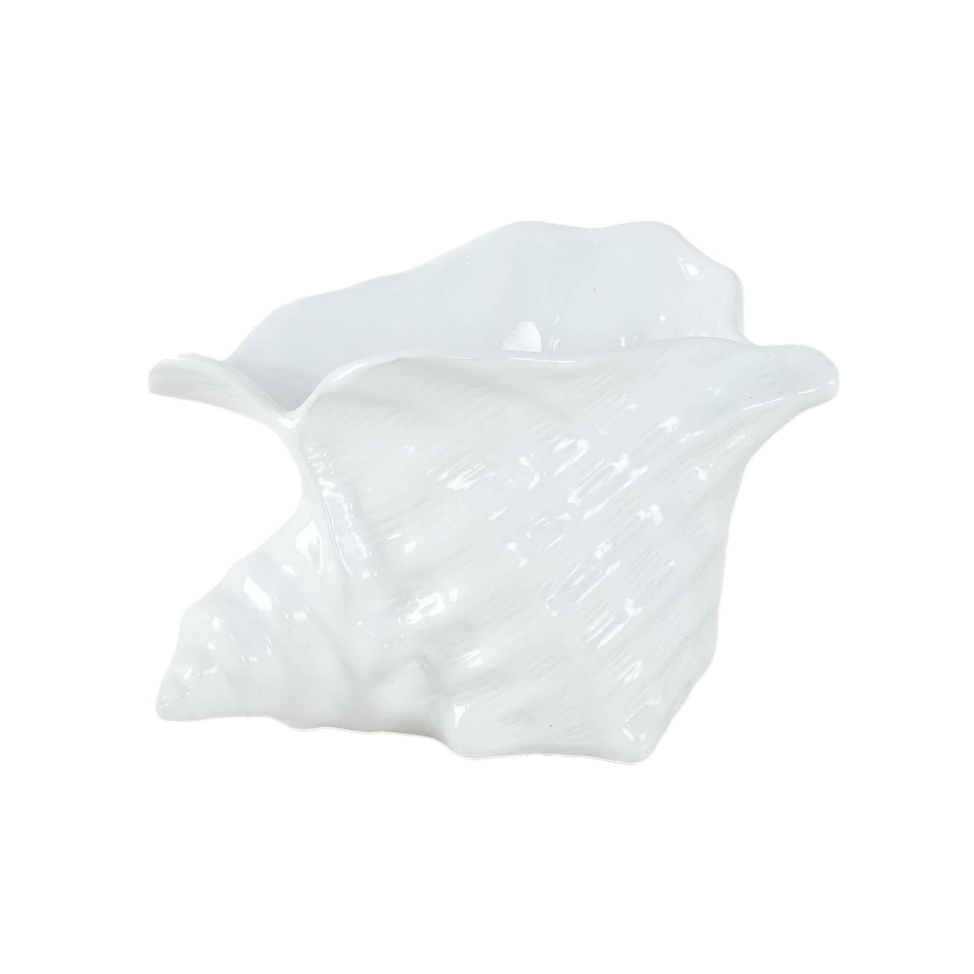 Planter Shell, white ceramic, Denmark, 1970s.