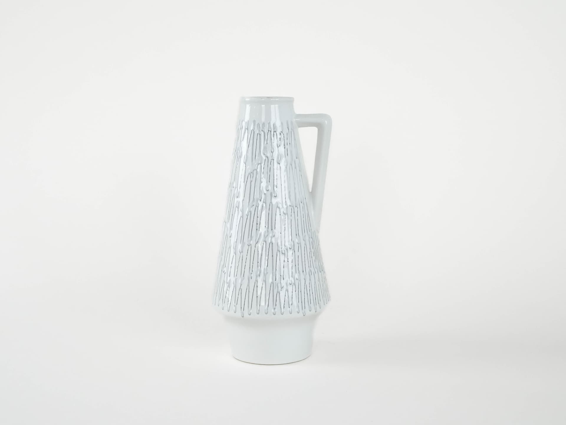 Wazon Fat Lava, biały, ceramika, Scheurich, Niemcy, lata 60. - 173823