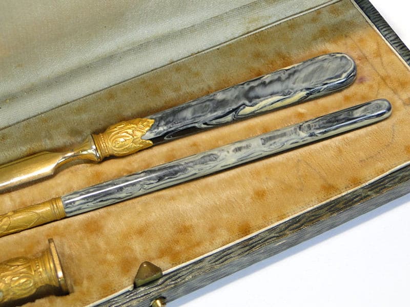 Art Nouveau writing set, multicolor, bakelite, Vienna, Austria, early 20th c. - 173911