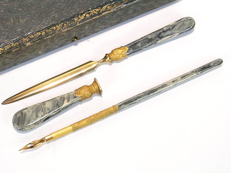 Art Nouveau writing set, multicolor, bakelite, Vienna, Austria, early 20th c. - 173898