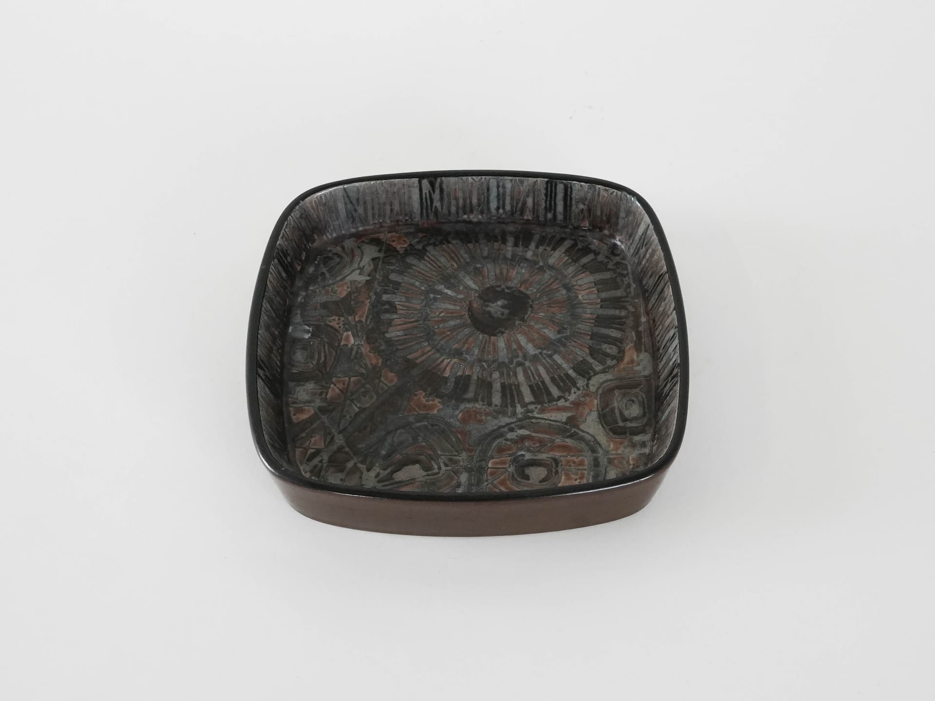 Bowl Baca, brown, ceramics, by N. Thorsson, Royal Copenhagen, Denmark, 1970s. - 173930