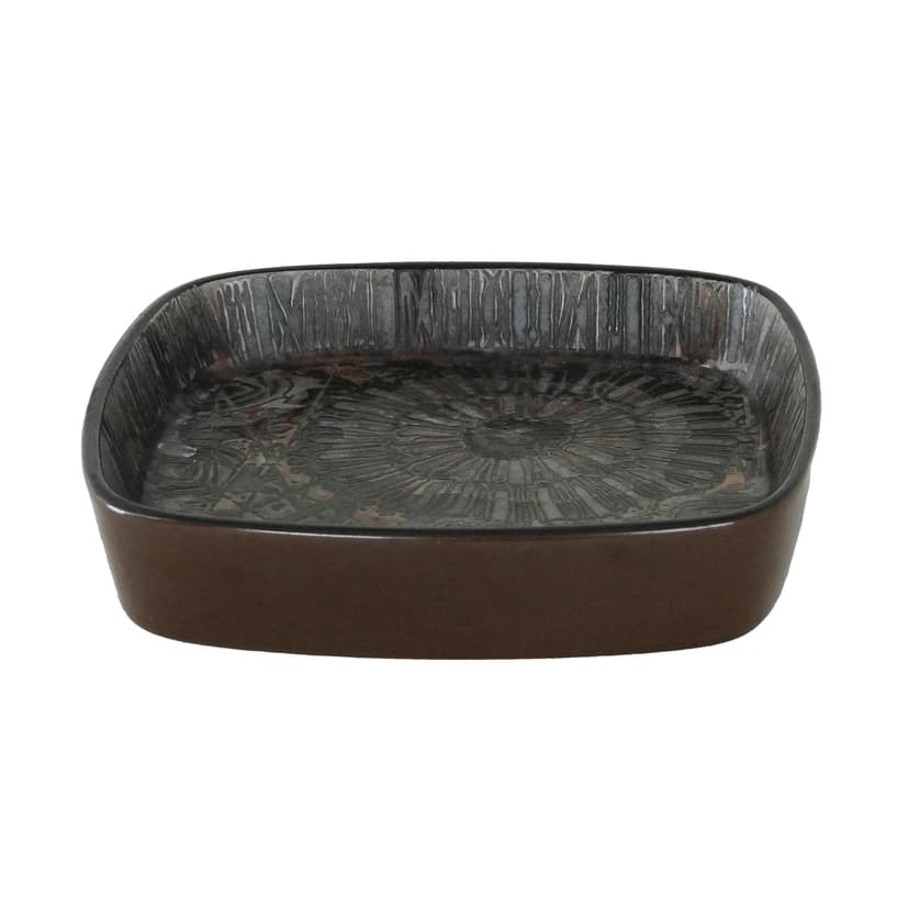 Bowl Baca, brown, ceramics, by N. Thorsson, Royal Copenhagen, Denmark, 1970s.