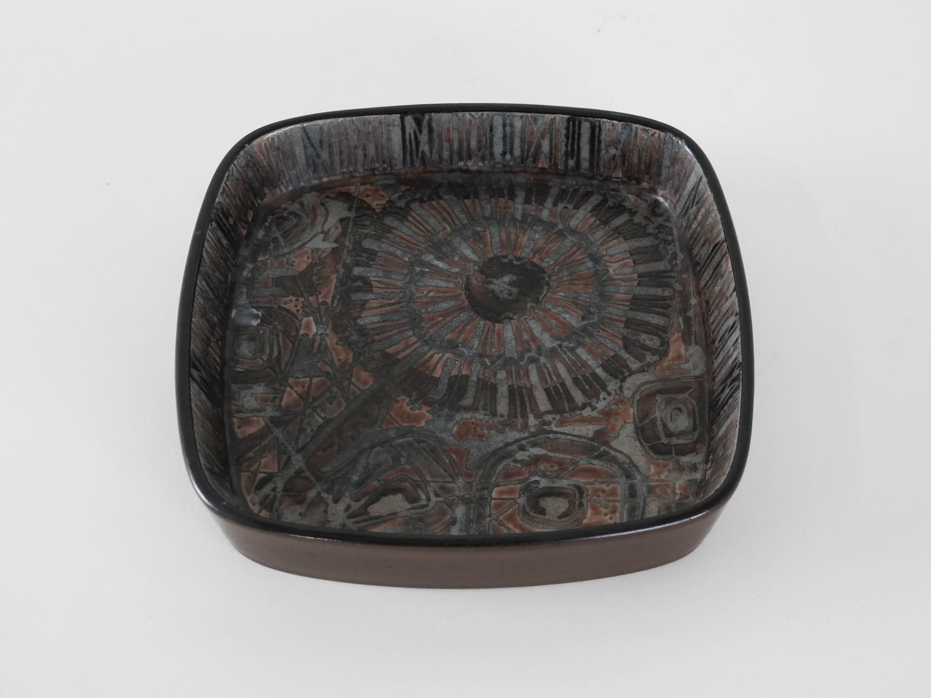 Bowl Baca, brown, ceramics, by N. Thorsson, Royal Copenhagen, Denmark, 1970s. - 173932