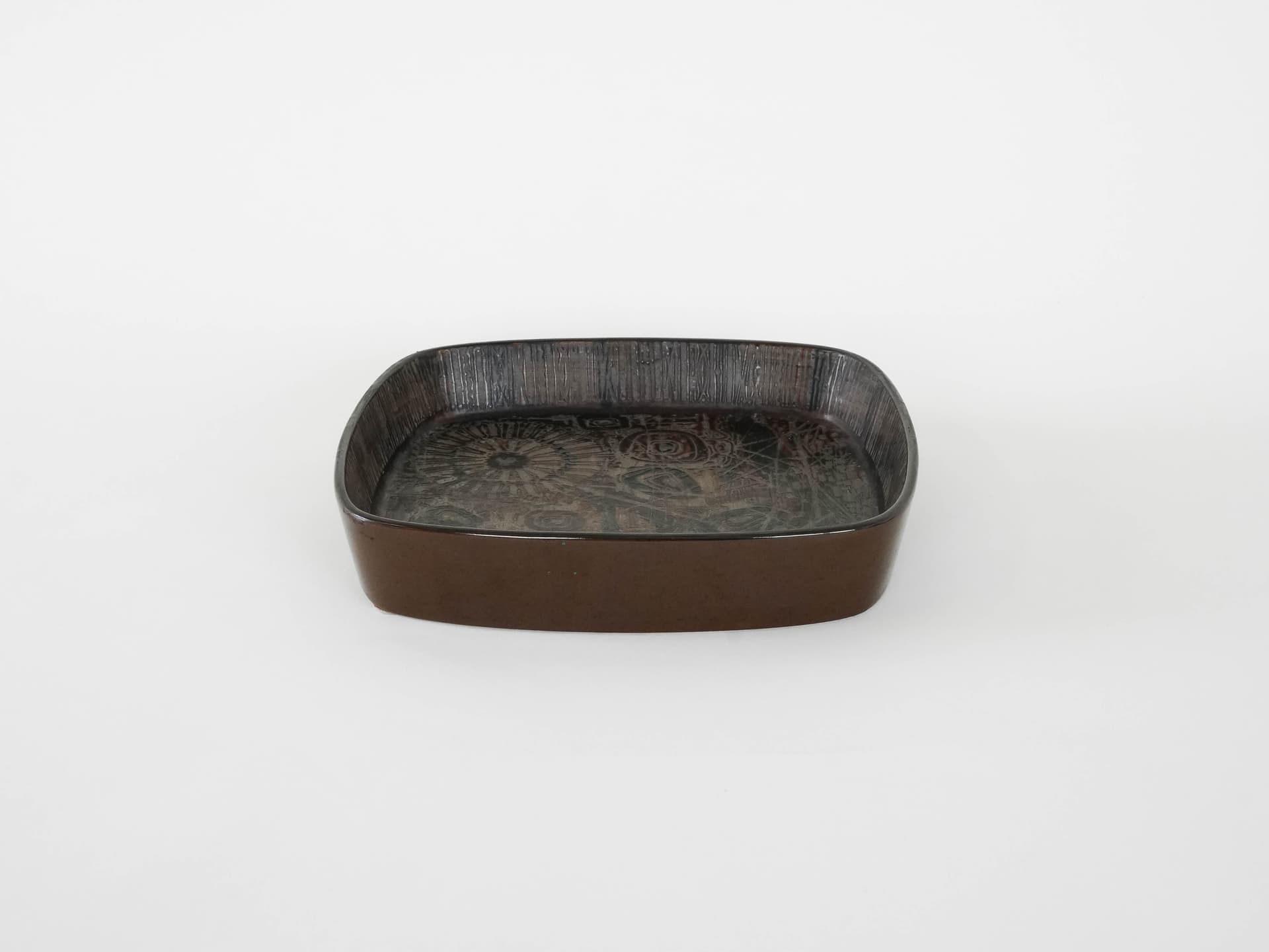 Miska Baca 26,5x26,5 cm, multikolor, ceramika, proj. N. Thorsson, Royal Copenhagen, Dania, lata 70. - 173945