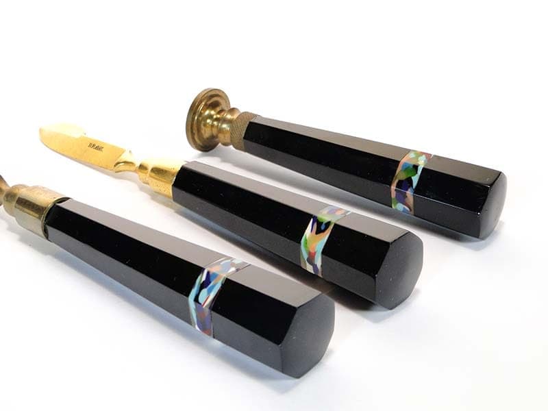 Writing set Art Deco, multicolor bakelite, Germany, 1920s. - 173959