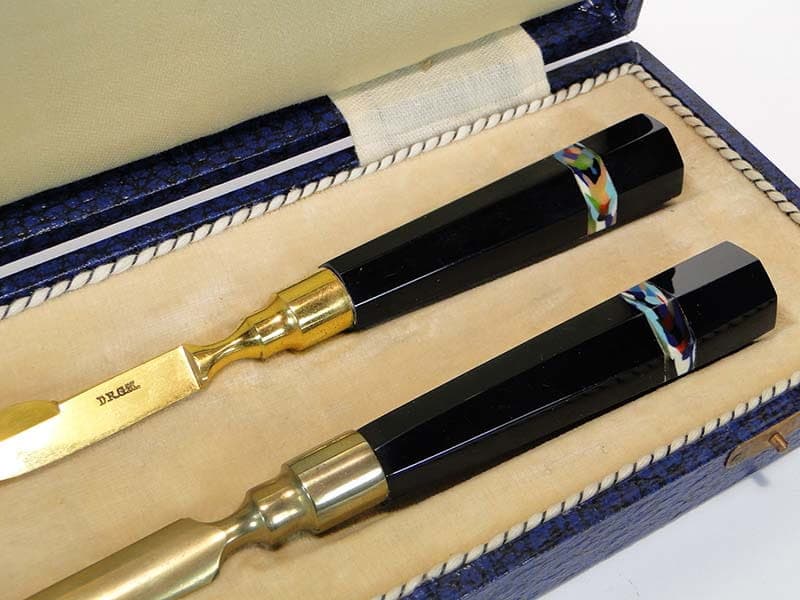 Writing set Art Deco, multicolor bakelite, Germany, 1920s. - 173956