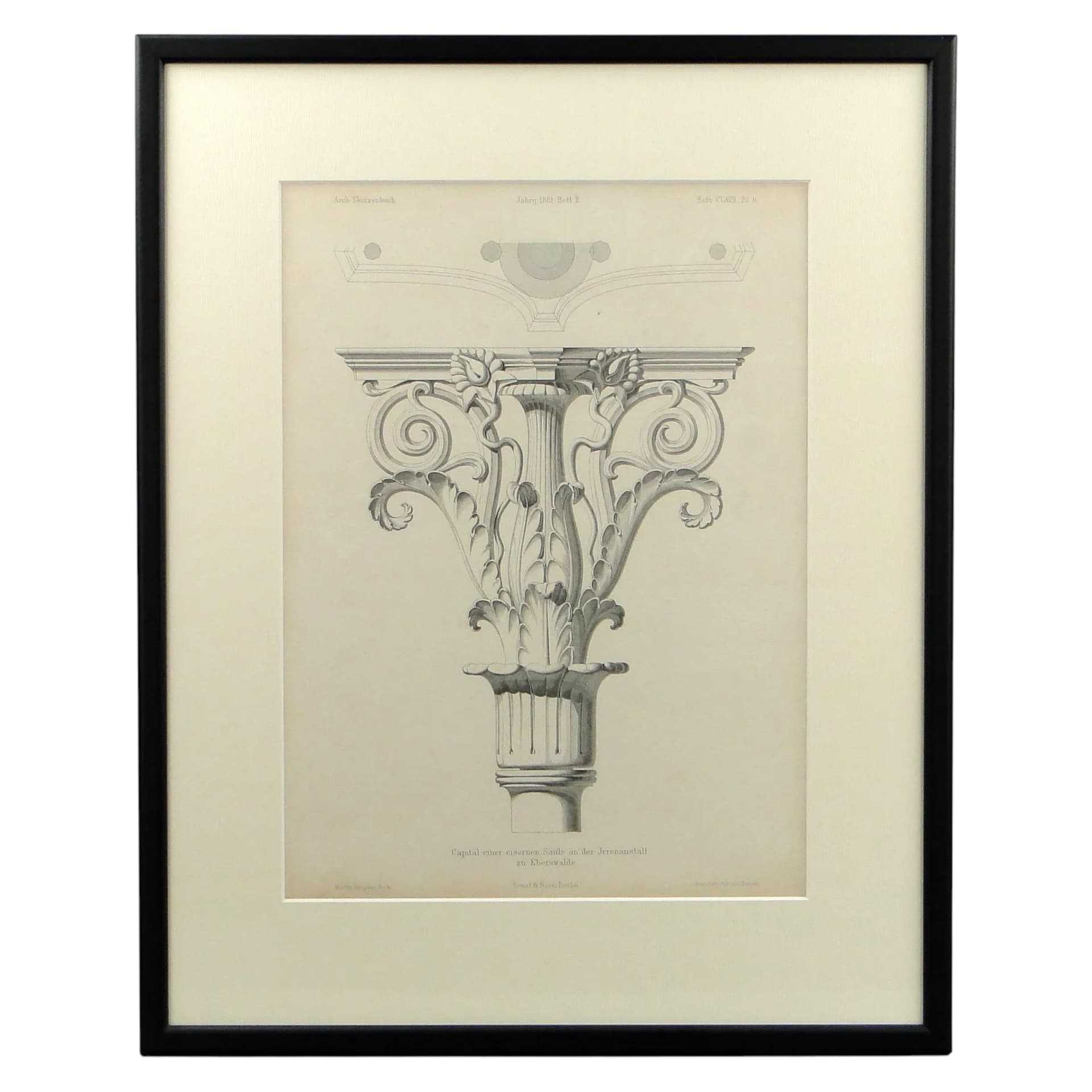 Grafika architektoniczna, szary, papier, Niemcy, XIX w.