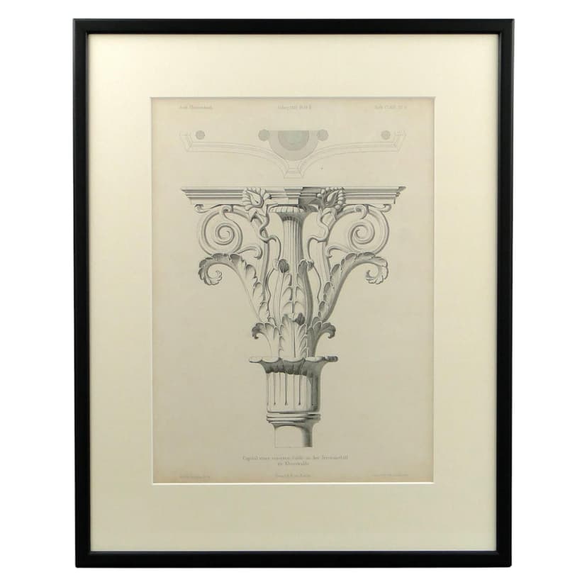 Grafika architektoniczna, szary, papier, Niemcy, XIX w.