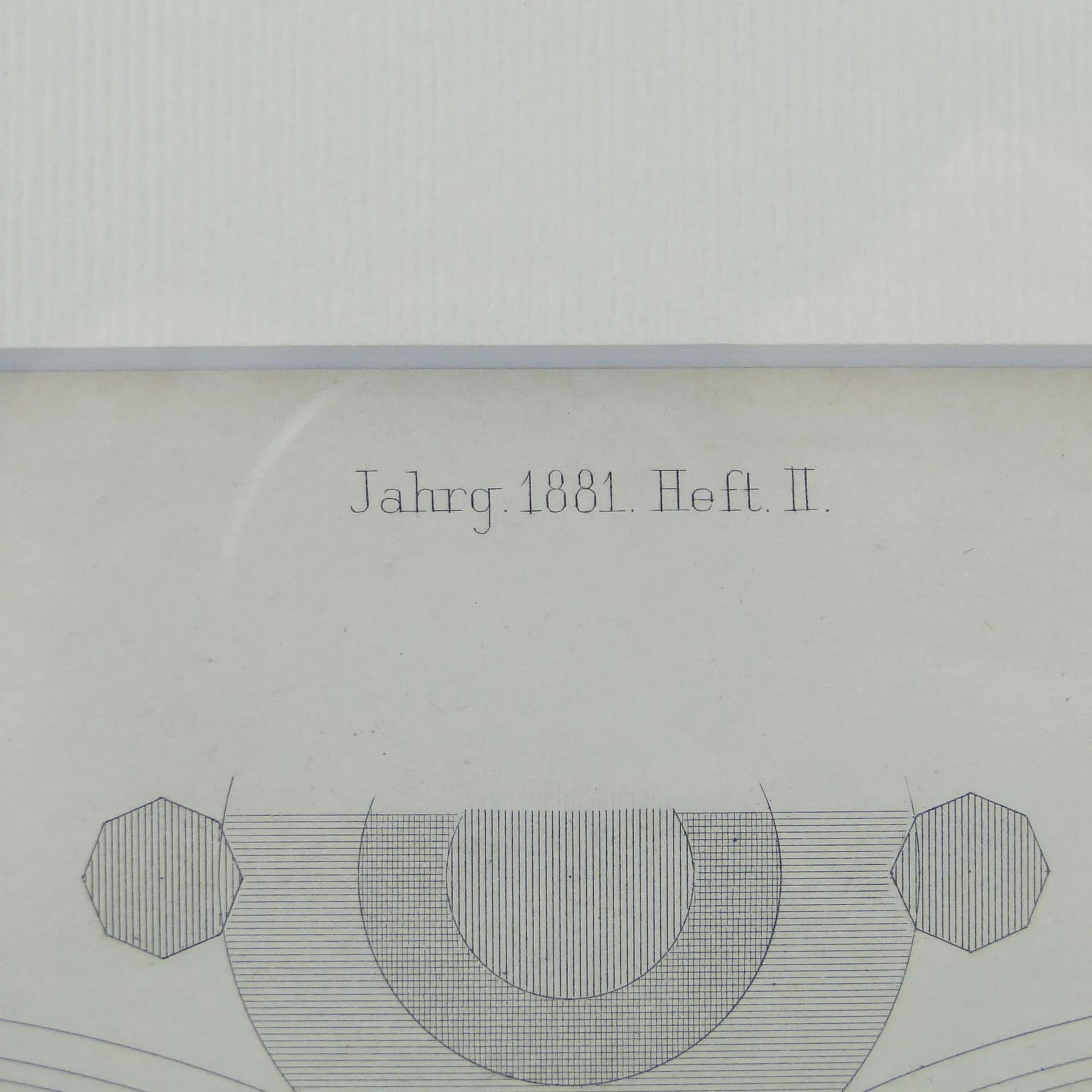 Grafika architektoniczna, szary, papier, Niemcy, XIX w. - 11580