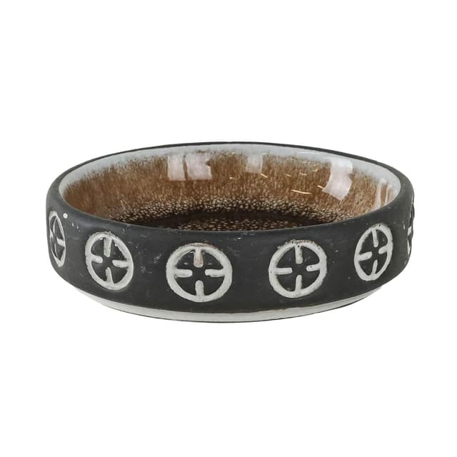 Decorative bowl, black ceramic, Frank Keramik, Denmark, 1960s. - DIMENSION