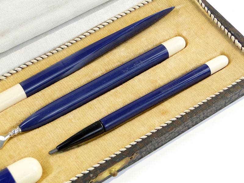 Writing set, Art Deco, multicolor, Bakelite brass, 1920s. - 173983