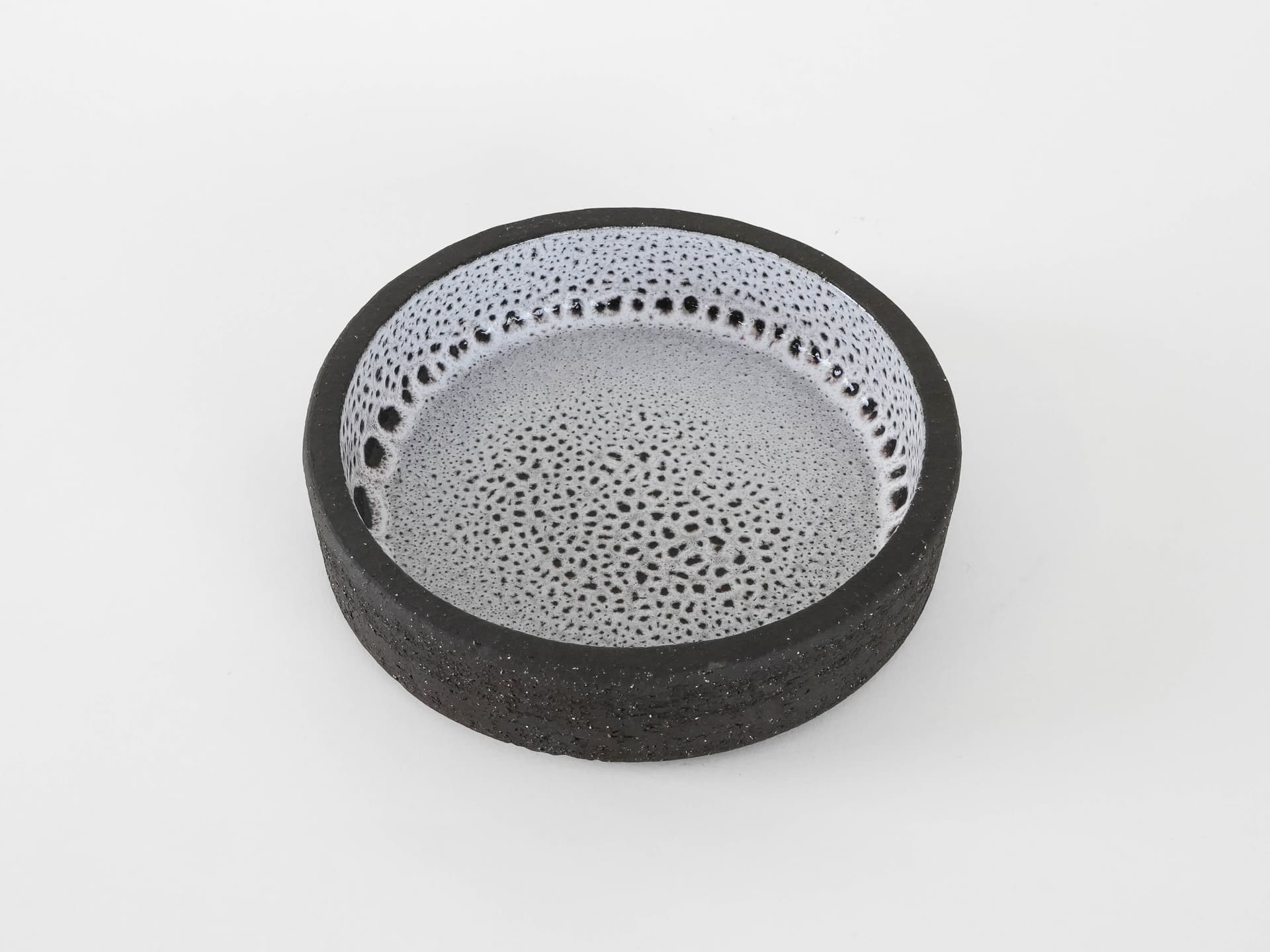 Decorative bowl, black, ceramics, Denmark, 1960s. - 173991