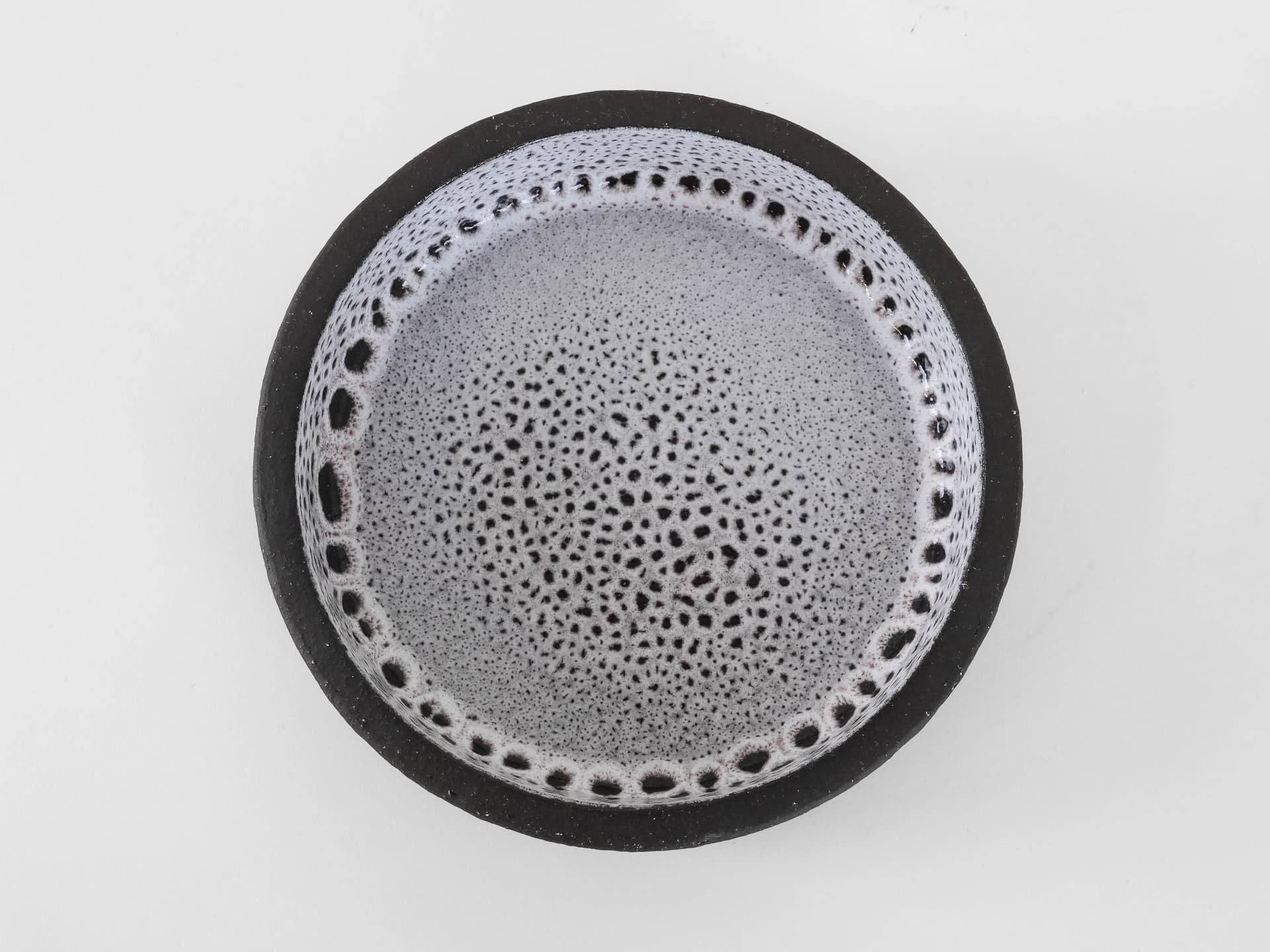 Decorative bowl, black, ceramics, Denmark, 1960s. - 173992