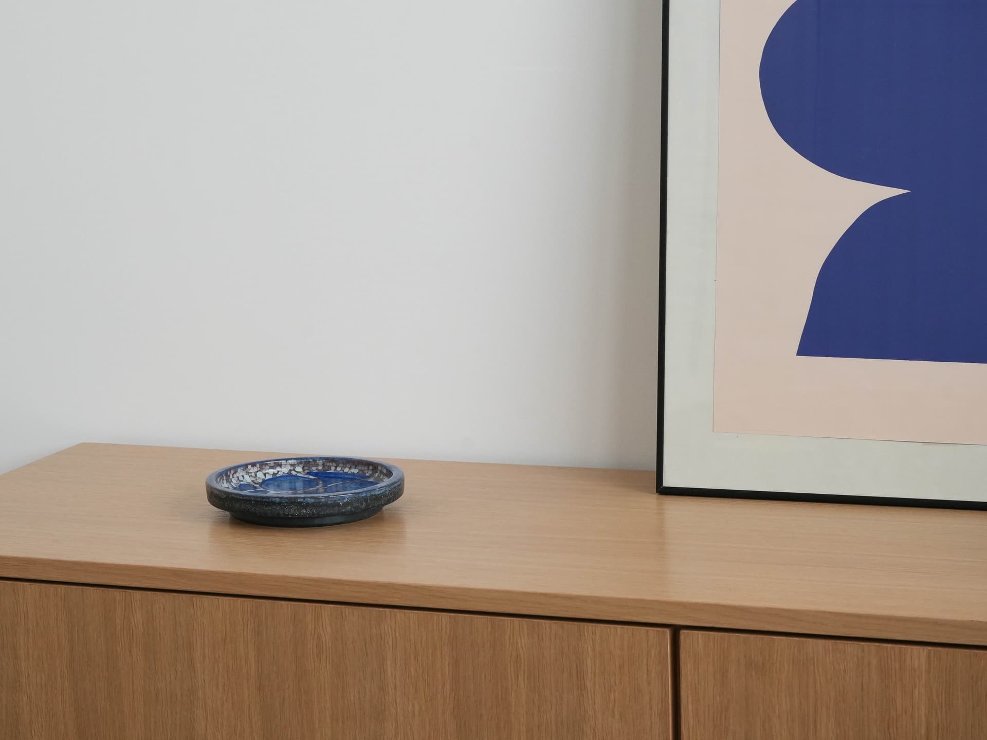 Talerz, kamionka niebieska, proj. M. Starck, Dania, lata 60. - 174006