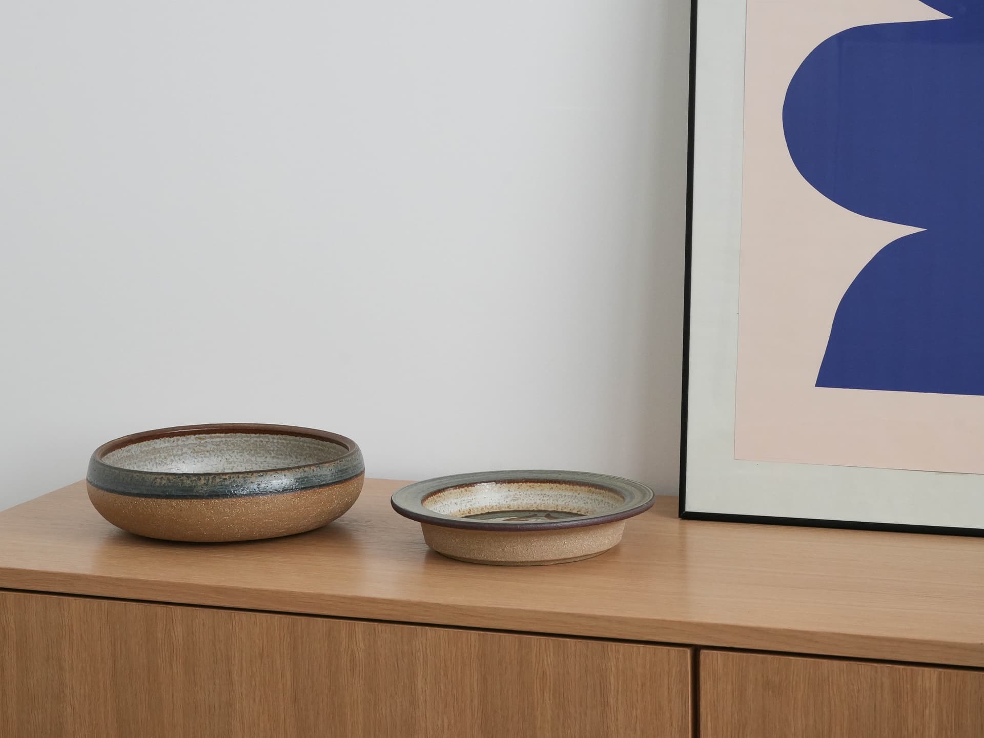 Bowl, beige ceramic, Søholm, Denmark, 1960s. - 174026