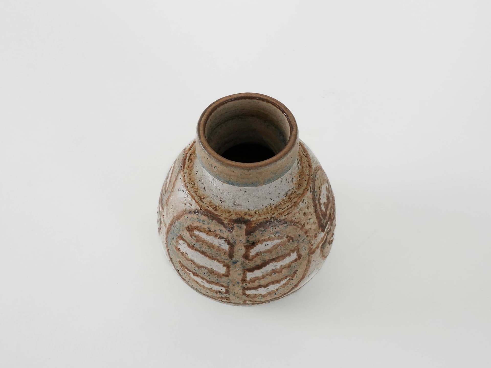 Wazon, beżowy, ceramika, Søholm, Dania, lata 60. - 174044