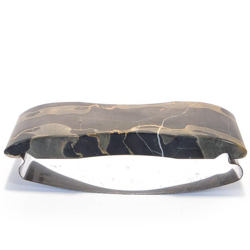 Desk blotter Art Deco, black marble, chromed steel, Poland, 1920s - 174065