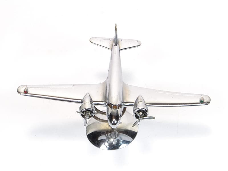 Figura gabinetowa Art Deco, srebrny, metal chromowany, lata 30. - 174112