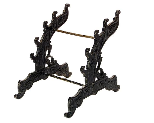Art Nouveau Writing Stand, black, metal, Poland, early 20th c. - DIMENSION