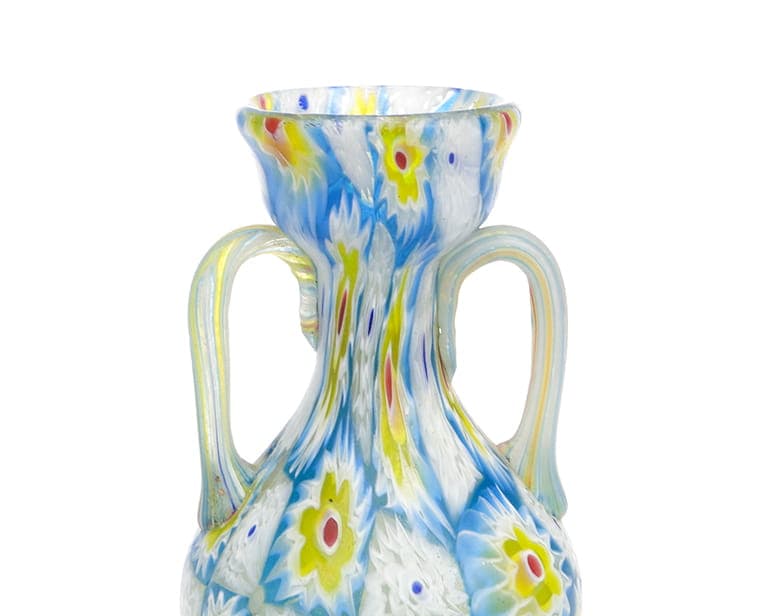 Millefiori vase, Murano, multicolor, glass, Fratelli Toso, Italy, early 20th c. - 174192