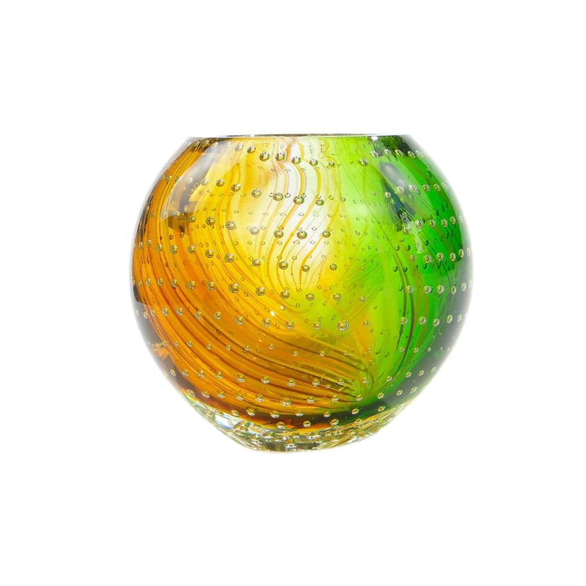 Wazon kulisty Murano, multicolor, szkło, Galliano Ferro, Włochy, lata 50.