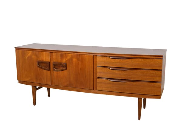 Komoda, teak brązowy, Beautility, Wielka Brytania, lata 60. - WYMIARY