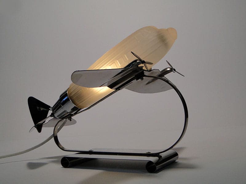 Lampa stołowa ze śmigłowcem, Czechosłowacja lata 60. - 174258