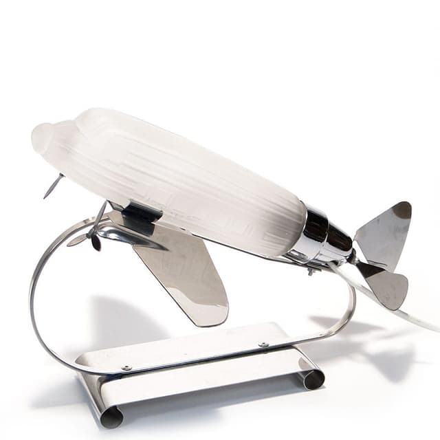 Lampa stołowa ze śmigłowcem, Czechosłowacja lata 60. - WYMIARY