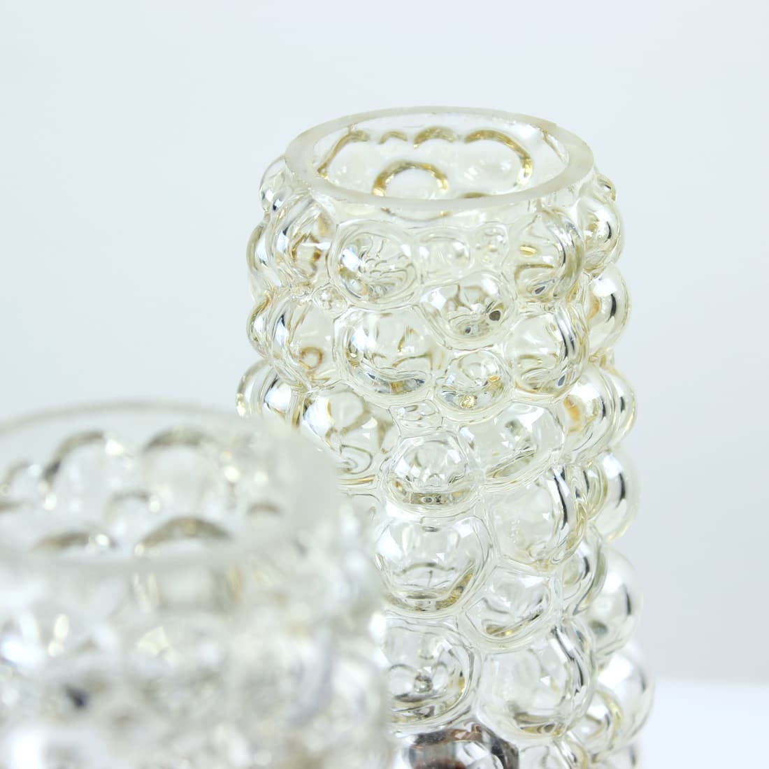 para lamp stołowych Space Age, brązowy, plastik szkło, proj. H. Tynell, Austria, lata 60. - 174352