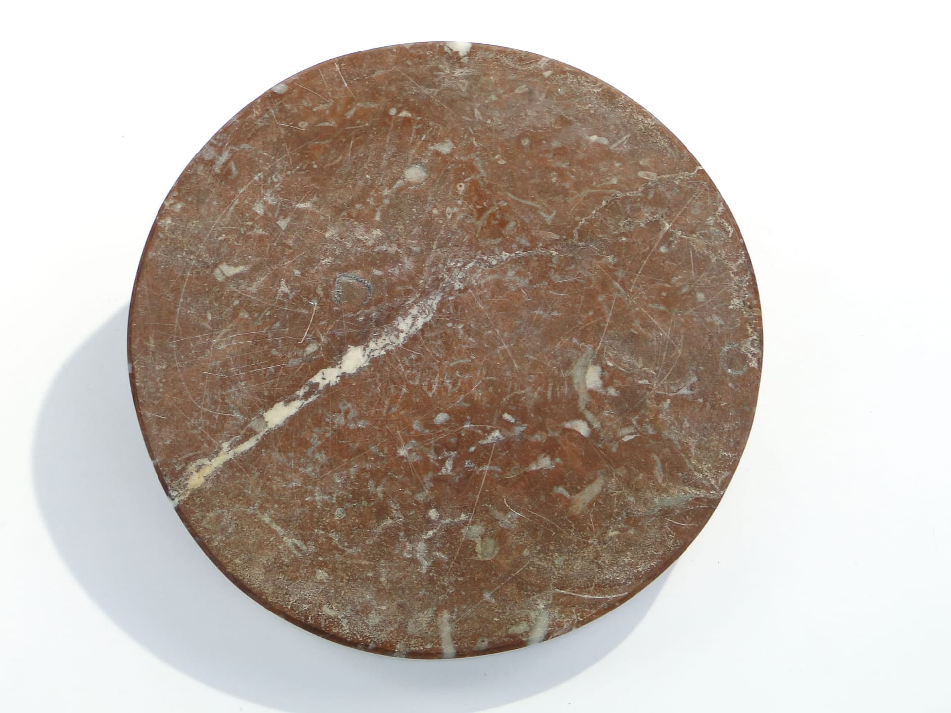 Business card tray Art Deco, maroon marble, bronze metal, France, 1920s. - 174417