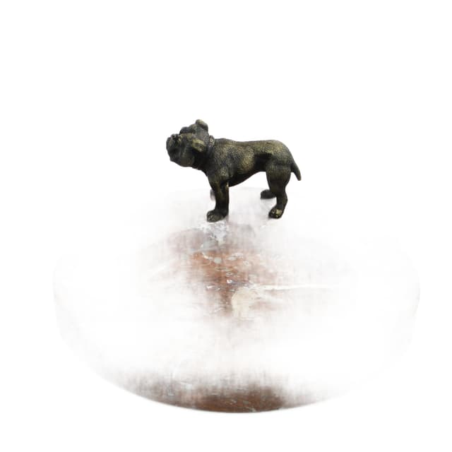 Business card tray Art Deco, maroon marble, bronze metal, France, 1920s. - DIMENSION