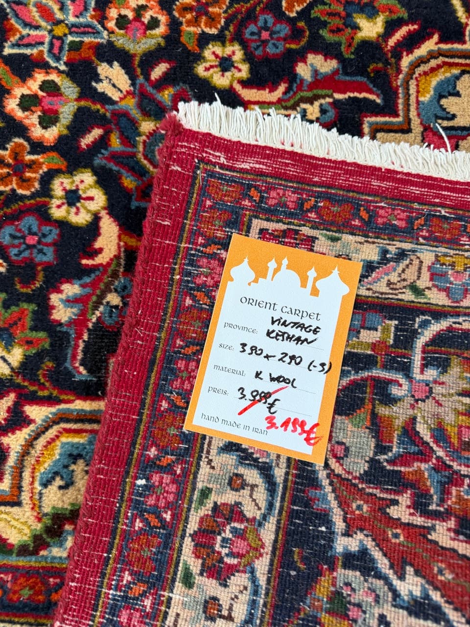 Nowy VINTAGE Dywan Wełniany Perski Iran Keshan 390x290 - 174576