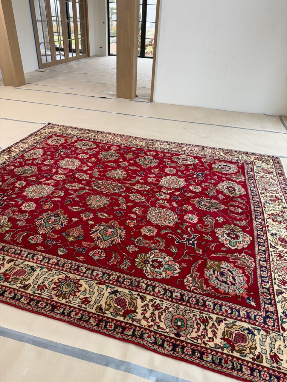Persian Rug Tabriz 340x290 cm, red, wool, Iran - 174681