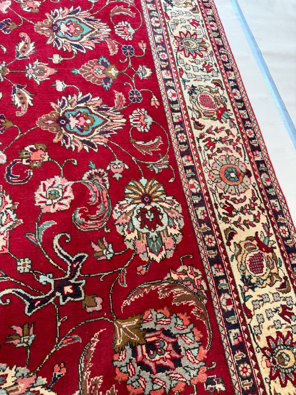 Persian Rug Tabriz 340x290 cm, red, wool, Iran - 174689