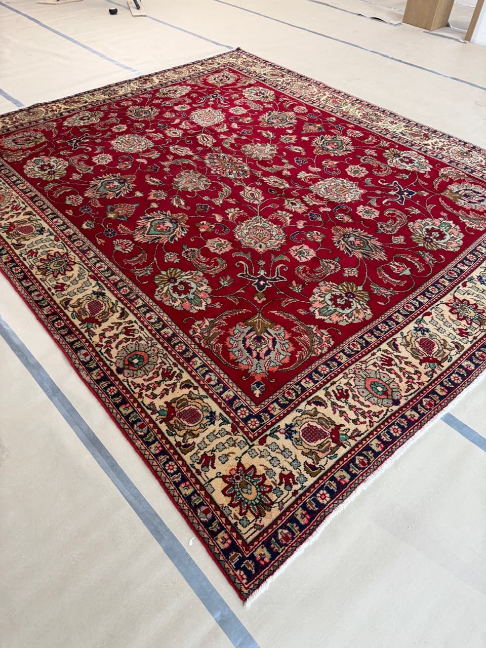 Persian Rug Tabriz 340x290 cm, red, wool, Iran - 174680