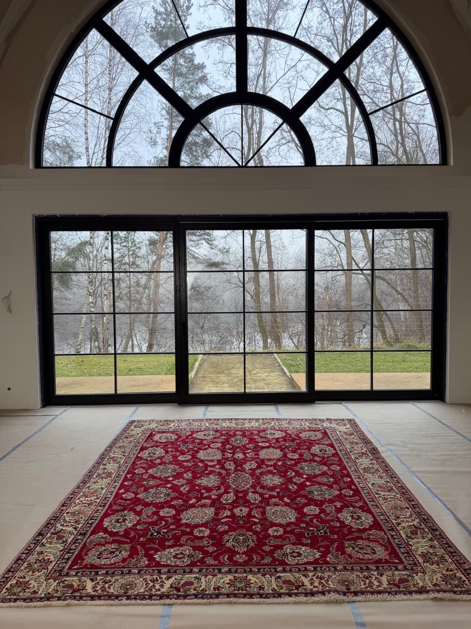 Persian Rug Tabriz 340x290 cm, red, wool, Iran - 174678