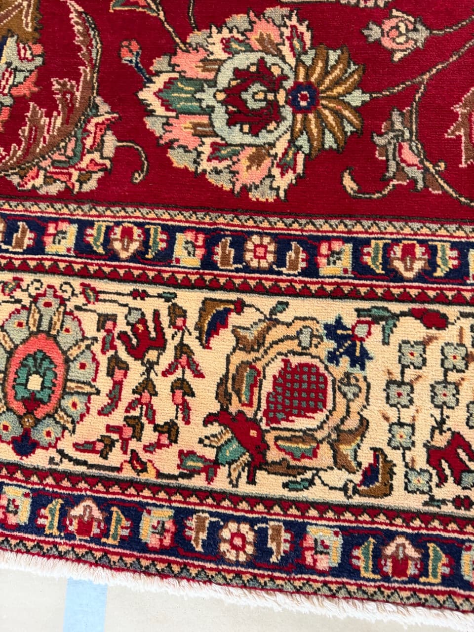 Persian Rug Tabriz 340x290 cm, red, wool, Iran - 174690