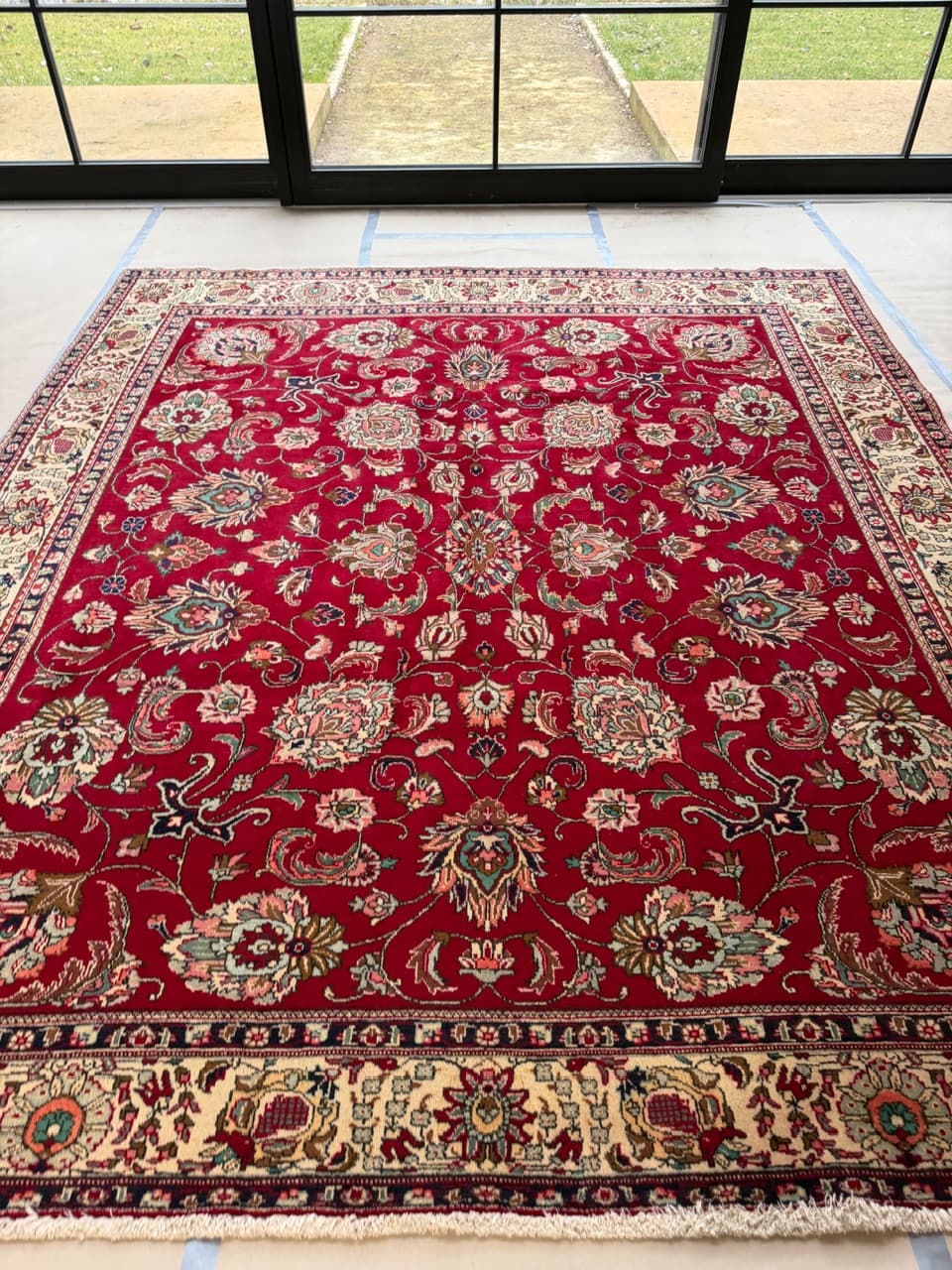 Persian Rug Tabriz 340x290 cm, red, wool, Iran - 174679