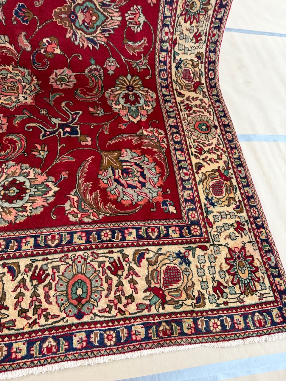 Persian Rug Tabriz 340x290 cm, red, wool, Iran - 174687