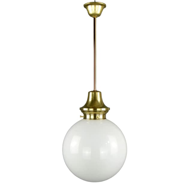 Pendant lamp, white, brass, glass, Austria-Hungary, early 20th c. - DIMENSION