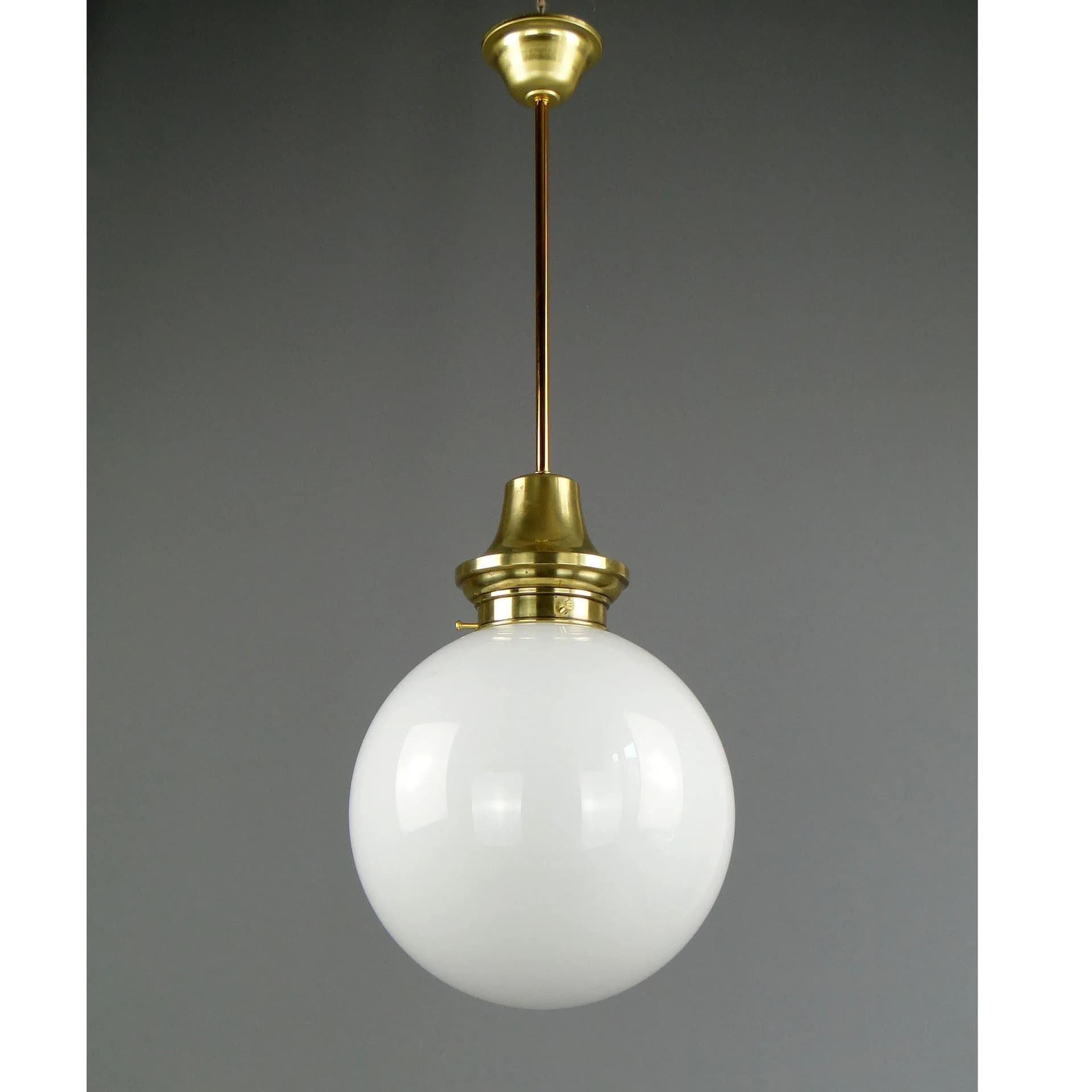 Pendant lamp, white, brass, glass, Austria-Hungary, early 20th c. - 11615