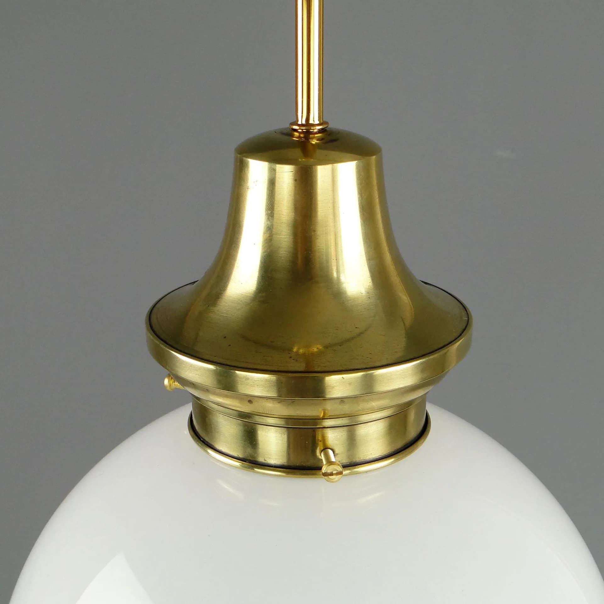 Pendant lamp, white, brass, glass, Austria-Hungary, early 20th c. - 11614