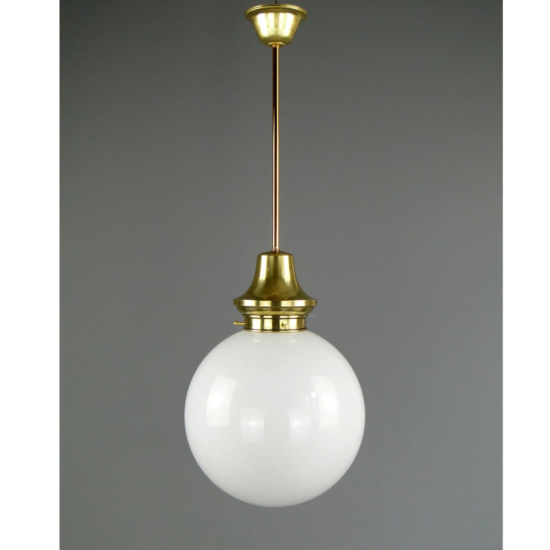 Pendant lamp, white, brass, glass, Austria-Hungary, early 20th c. - 11612