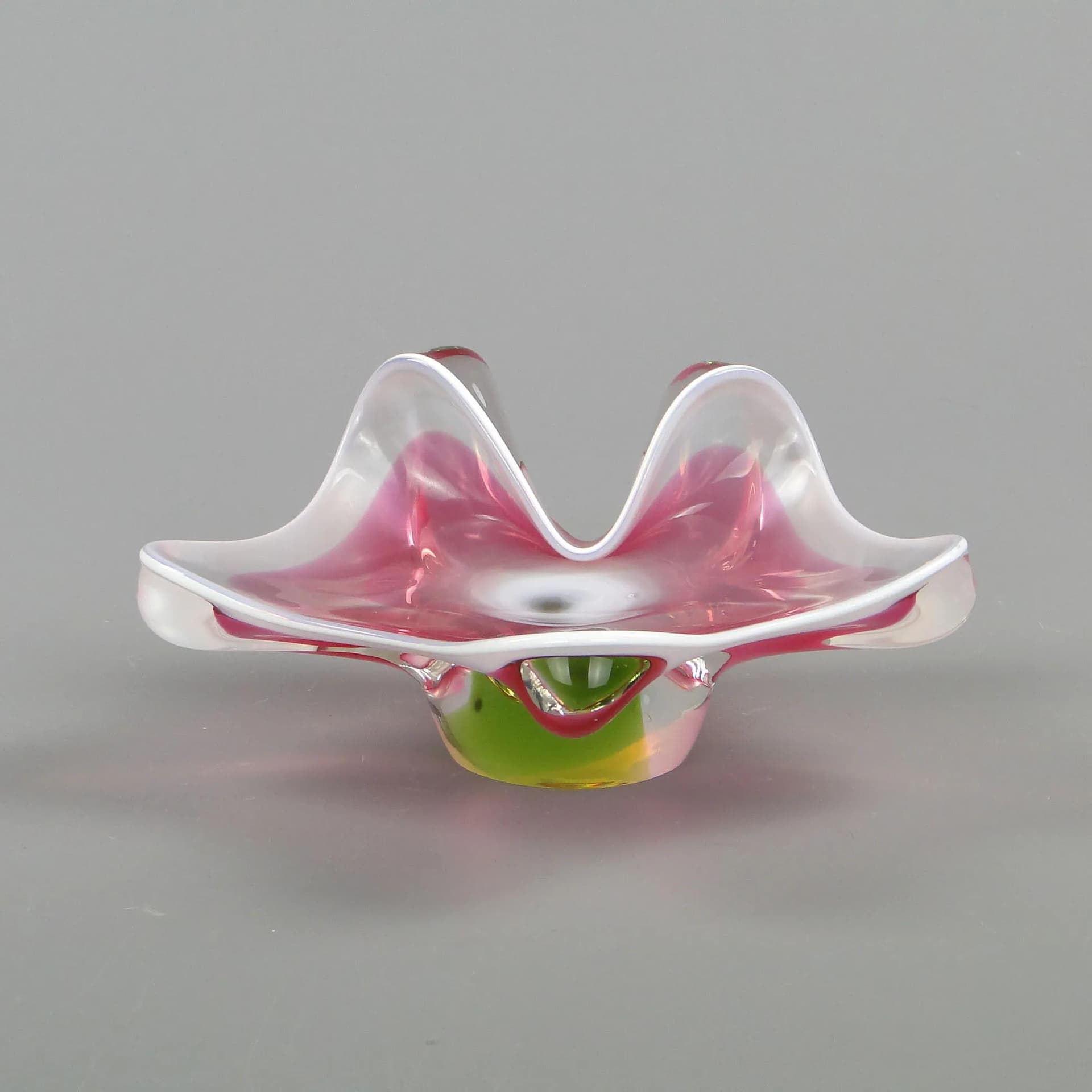 Flower Bowl, multicolour glass, by J. Hospodka, Czech Republic, 1960s. - 11684