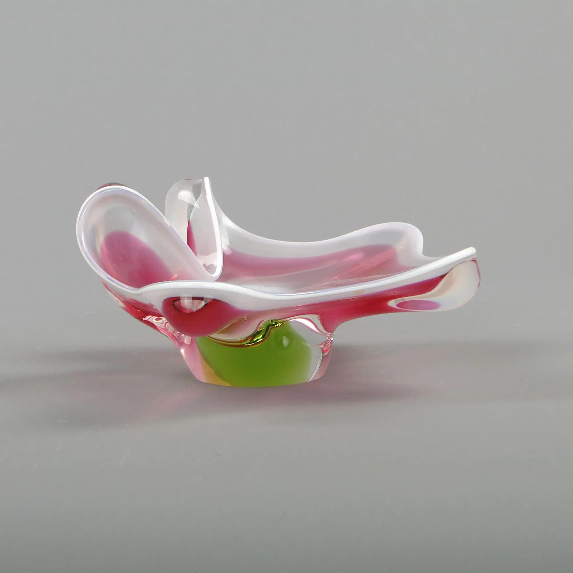 Flower Bowl, multicolour glass, by J. Hospodka, Czech Republic, 1960s. - 11686