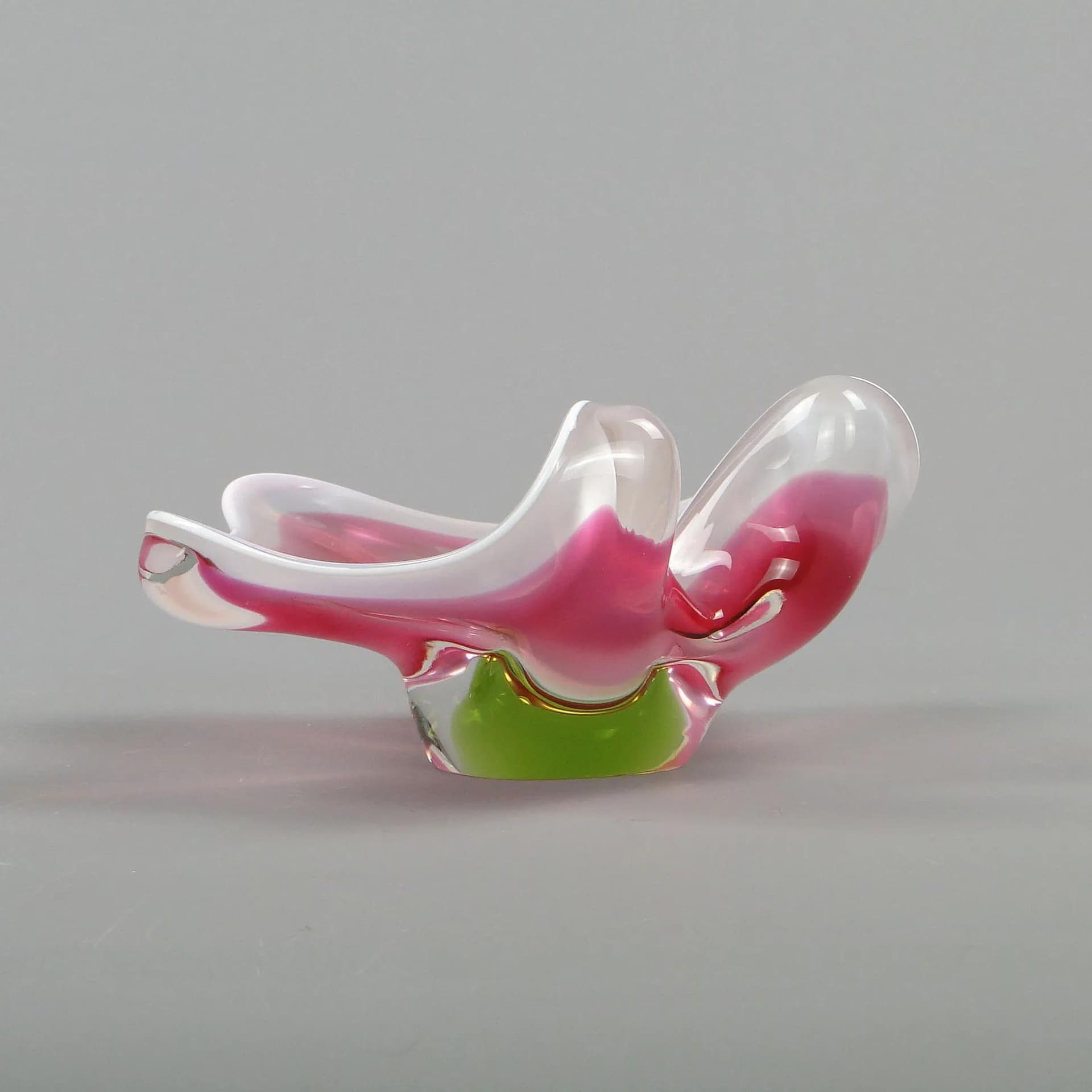 Flower Bowl, multicolour glass, by J. Hospodka, Czech Republic, 1960s. - 11687