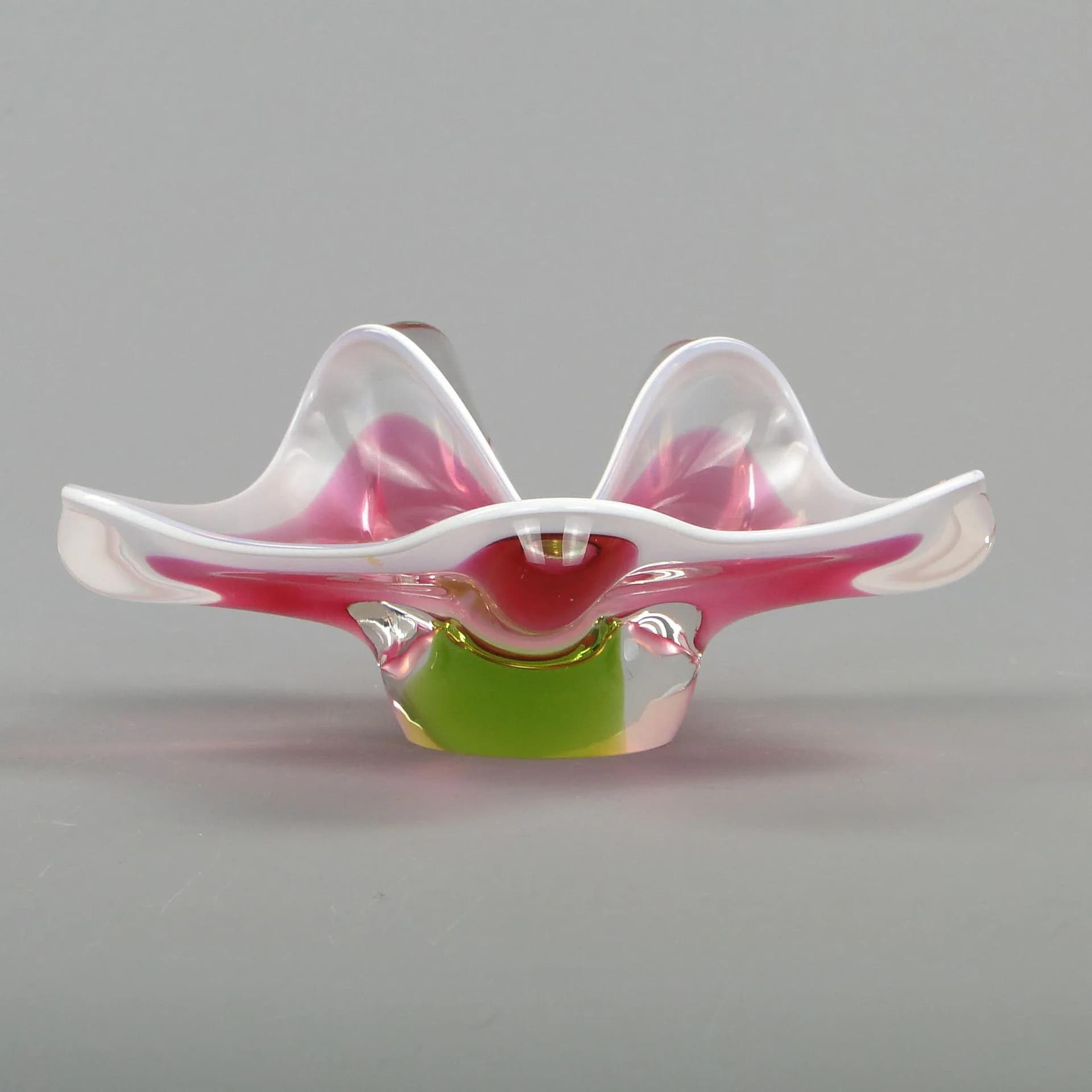 Flower Bowl, multicolour glass, by J. Hospodka, Czech Republic, 1960s. - 11685