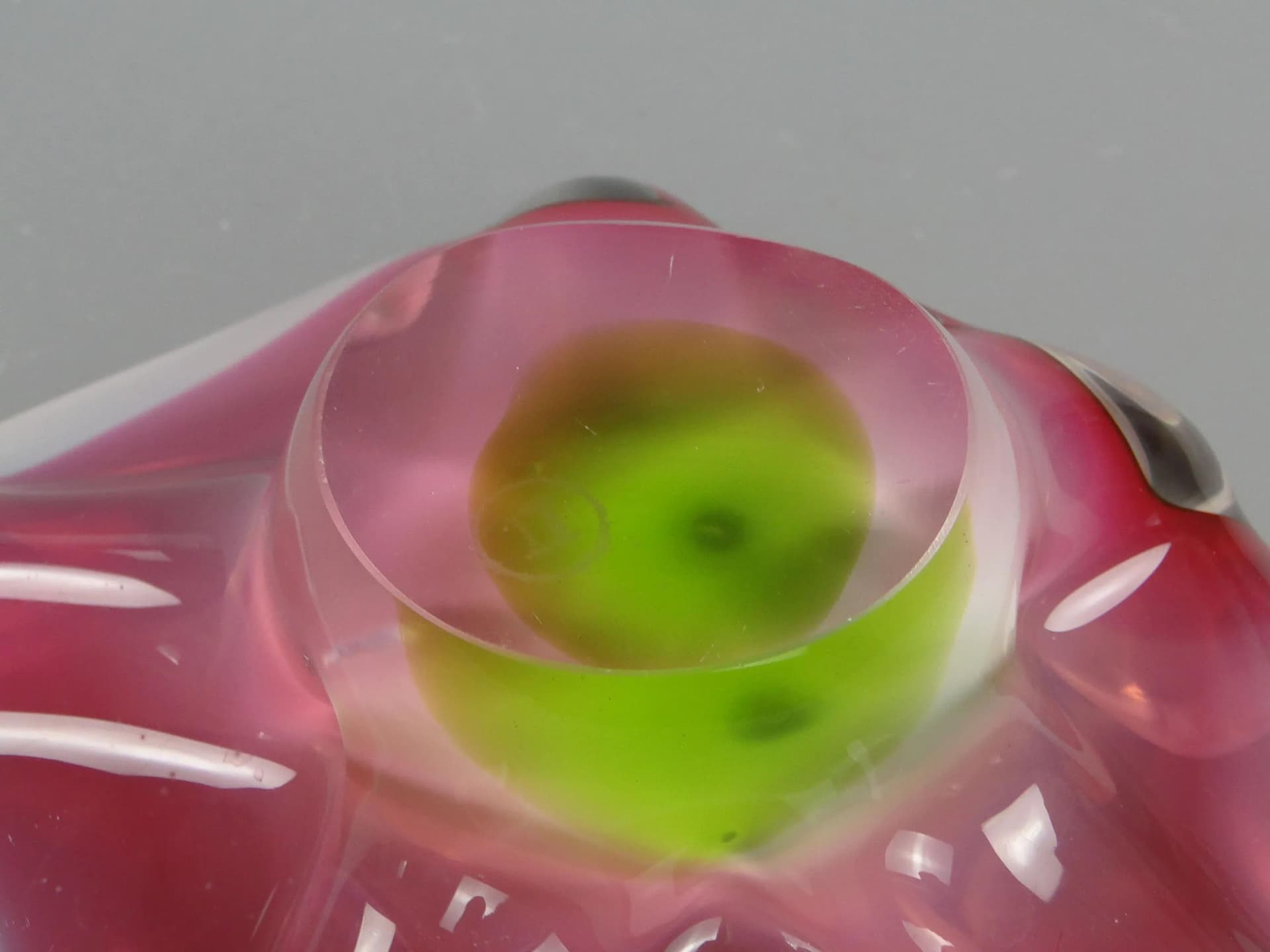 Flower Bowl, multicolour glass, by J. Hospodka, Czech Republic, 1960s. - 11691