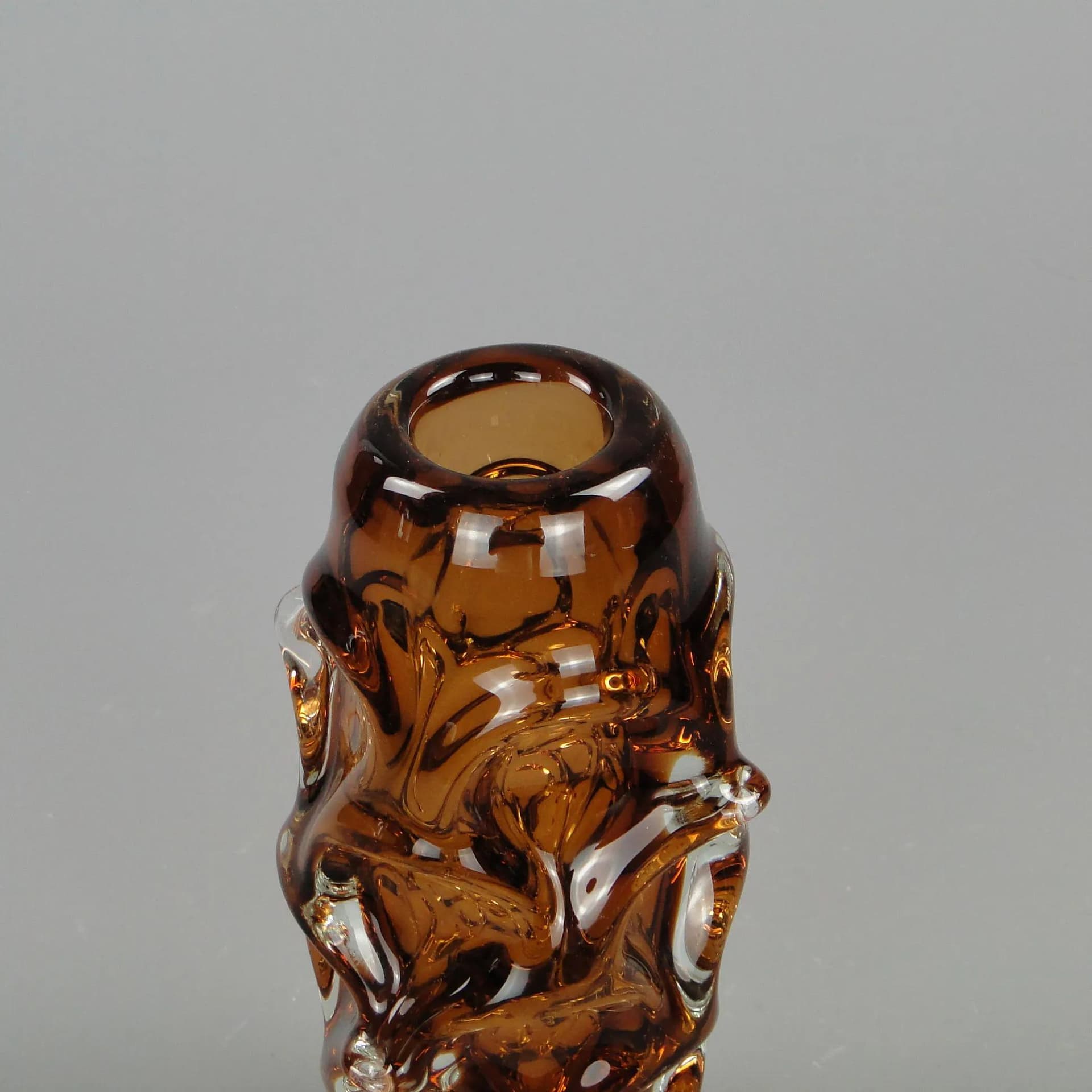 Wazon, szkło brązowy ciemny, proj. J. Beranek, Czechosłowacja, lata 60. - 11667